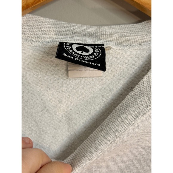 THRASHER MAGAZINE Sweatshirt Crewneck Gray Red Logo Men's Medium - Picture 3 of 6